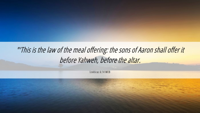 Picture 06 - Leviticus 6:14 WEB Desktop Wallpaper - 