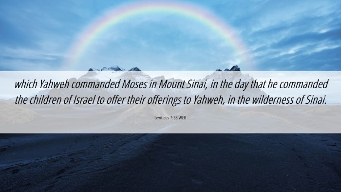 Picture 06 - Leviticus 7:38 WEB Desktop Wallpaper - which Yahweh commanded Moses in Mount Sinai, in - Desktop Bible Verse Wallpaper