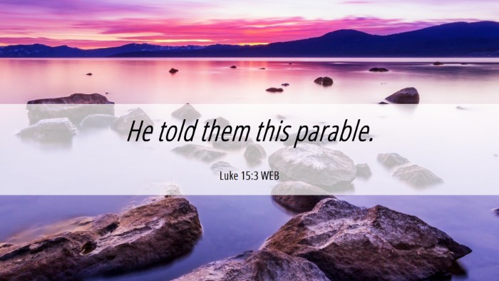 Picture 06 - Luke 15:3 WEB Desktop Wallpaper - He told them this - Desktop Bible Verse Wallpaper