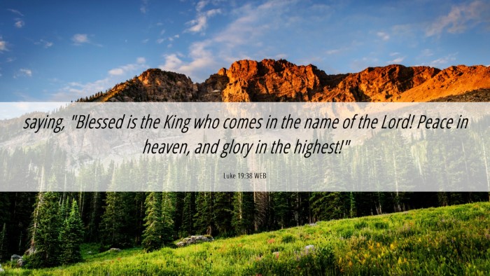 Picture 06 - Luke 19:38 WEB Desktop Wallpaper - saying, 
