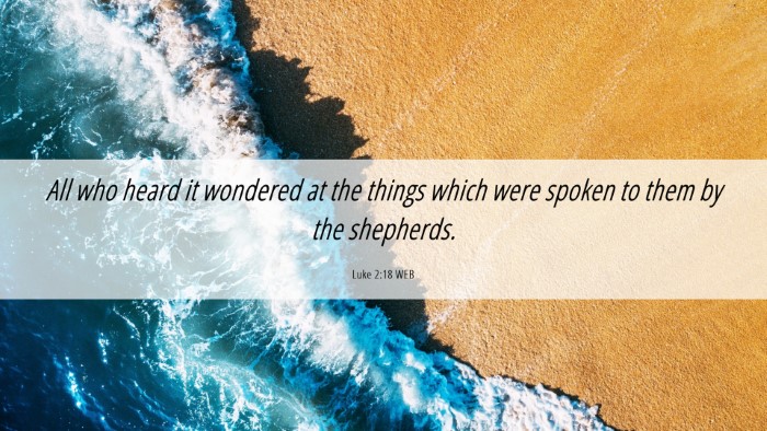 Picture 06 - Luke 2:18 WEB Desktop Wallpaper - All who heard it wondered at the things which - Desktop Bible Verse Wallpaper