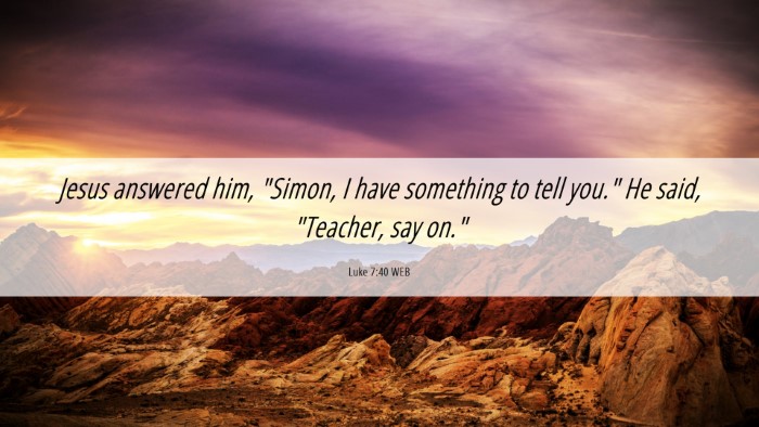 Picture 06 - Luke 7:40 WEB Desktop Wallpaper - Jesus answered him, 