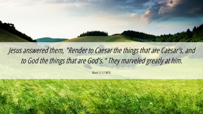 Picture 06 - Mark 12:17 WEB Desktop Wallpaper - Jesus answered them, 