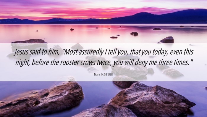 Picture 06 - Mark 14:30 WEB Desktop Wallpaper - Jesus said to him, 