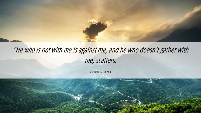 Picture 06 - Matthew 12:30 WEB Desktop Wallpaper - 