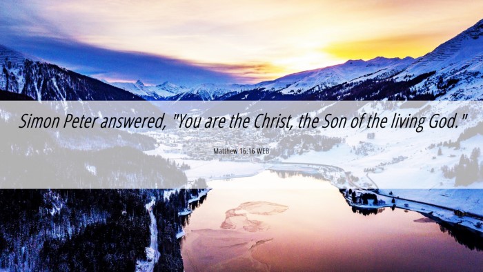 Picture 06 - Matthew 16:16 WEB Desktop Wallpaper - Simon Peter answered, 