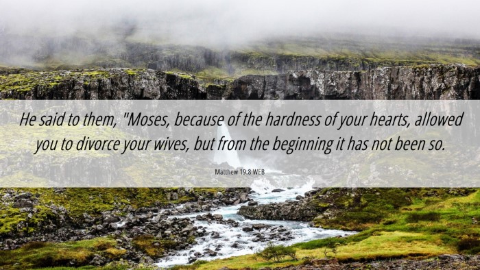 Picture 06 - Matthew 19:8 WEB Desktop Wallpaper - He said to them, 
