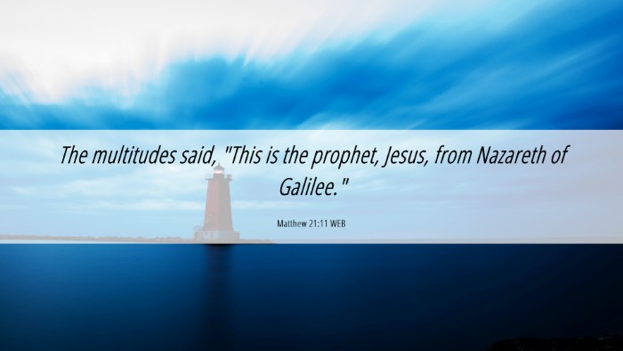 Picture 06 - Matthew 21:11 WEB Desktop Wallpaper - The multitudes said, 