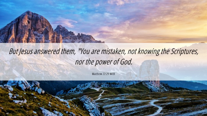 Picture 06 - Matthew 22:29 WEB Desktop Wallpaper - But Jesus answered them, 
