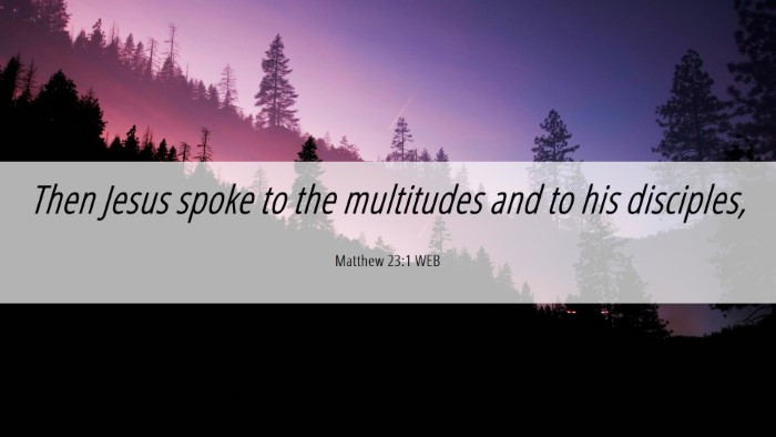 Picture 06 - Matthew 23:1 WEB Desktop Wallpaper - Then Jesus spoke to the multitudes and to his - Desktop Bible Verse Wallpaper