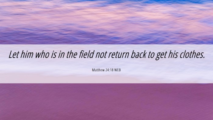 Picture 06 - Matthew 24:18 WEB Desktop Wallpaper - Let him who is in the field not return back to - Desktop Bible Verse Wallpaper