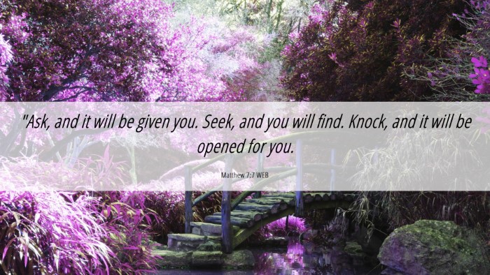 Picture 06 - Matthew 7:7 WEB Desktop Wallpaper - 
