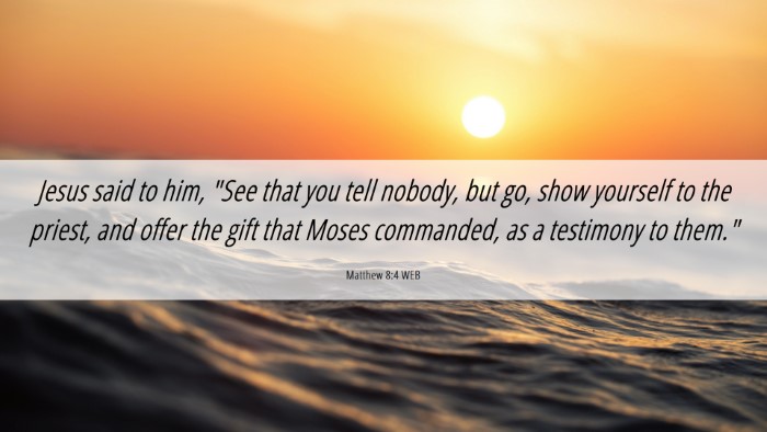 Picture 06 - Matthew 8:4 WEB Desktop Wallpaper - Jesus said to him, 