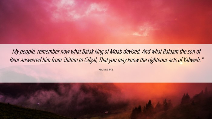 Picture 06 - Micah 6:5 WEB Desktop Wallpaper - My people, remember now what Balak king of Moab - Desktop Bible Verse Wallpaper