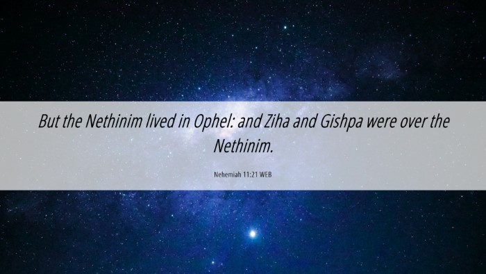 Picture 06 - Nehemiah 11:21 WEB Desktop Wallpaper - But the Nethinim lived in Ophel: and Ziha and - Desktop Bible Verse Wallpaper