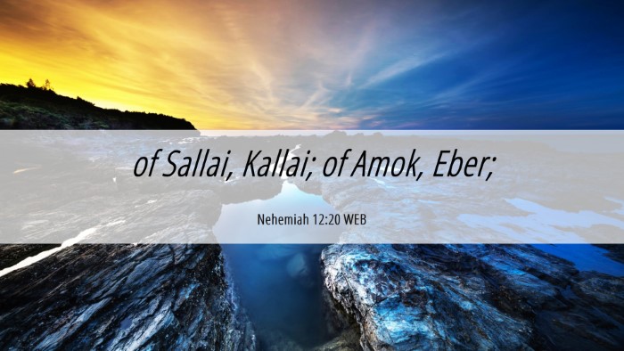 Picture 06 - Nehemiah 12:20 WEB Desktop Wallpaper - of Sallai, Kallai; of Amok, - Desktop Bible Verse Wallpaper