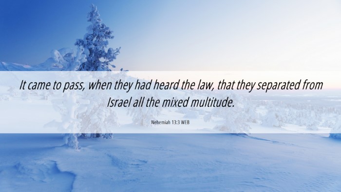 Picture 06 - Nehemiah 13:3 WEB Desktop Wallpaper - It came to pass, when they had heard the law, - Desktop Bible Verse Wallpaper