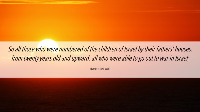 Picture 06 - Numbers 1:45 WEB Desktop Wallpaper - So all those who were numbered of the children of - Desktop Bible Verse Wallpaper