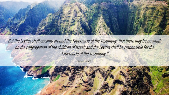 Picture 06 - Numbers 1:53 WEB Desktop Wallpaper - But the Levites shall encamp around the - Desktop Bible Verse Wallpaper