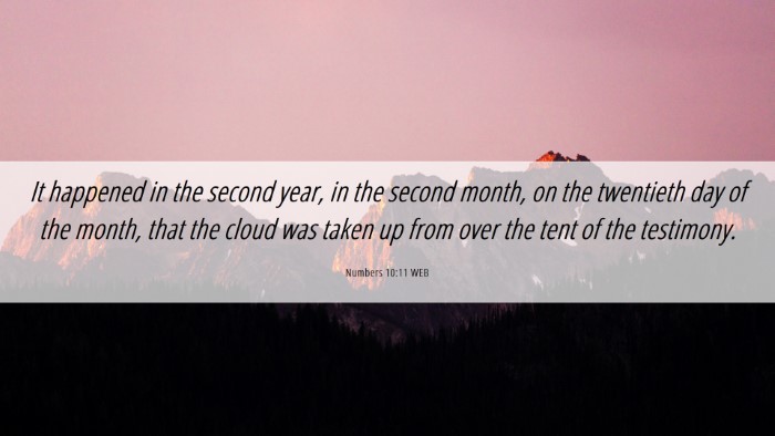 Picture 06 - Numbers 10:11 WEB Desktop Wallpaper - It happened in the second year, in the second - Desktop Bible Verse Wallpaper