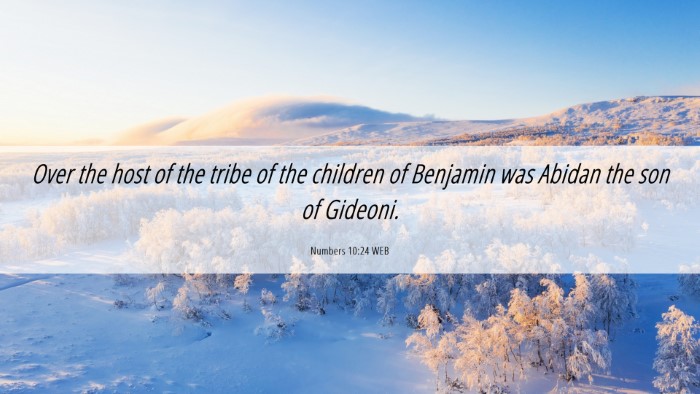 Picture 06 - Numbers 10:24 WEB Desktop Wallpaper - Over the host of the tribe of the children of - Desktop Bible Verse Wallpaper