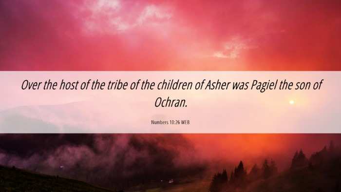 Picture 06 - Numbers 10:26 WEB Desktop Wallpaper - Over the host of the tribe of the children of - Desktop Bible Verse Wallpaper