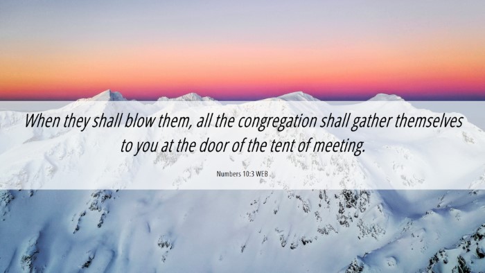 Picture 06 - Numbers 10:3 WEB Desktop Wallpaper - When they shall blow them, all the congregation - Desktop Bible Verse Wallpaper