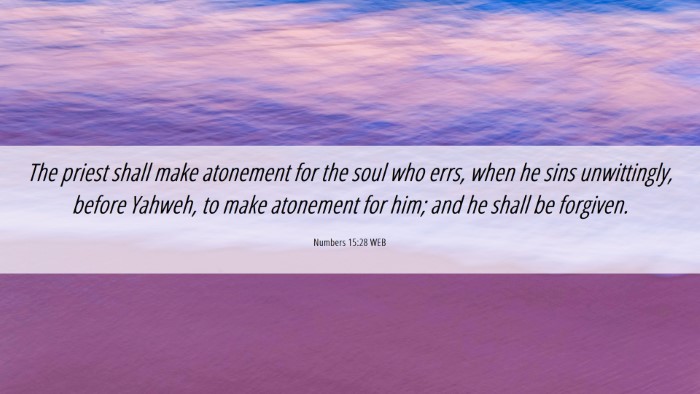 Picture 06 - Numbers 15:28 WEB Desktop Wallpaper - The priest shall make atonement for the soul who - Desktop Bible Verse Wallpaper