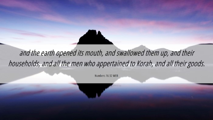 Picture 06 - Numbers 16:32 WEB Desktop Wallpaper - and the earth opened its mouth, and swallowed - Desktop Bible Verse Wallpaper