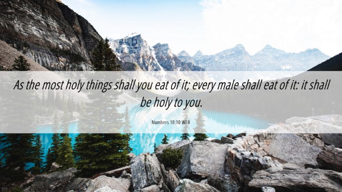 Picture 06 - Numbers 18:10 WEB Desktop Wallpaper - As the most holy things shall you eat of it; - Desktop Bible Verse Wallpaper