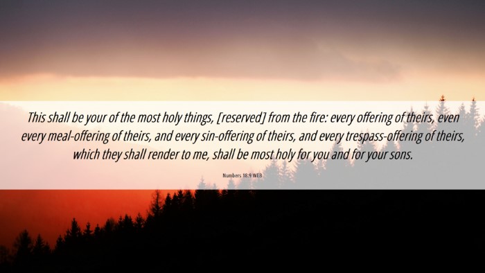 Picture 06 - Numbers 18:9 WEB Desktop Wallpaper - This shall be your of the most holy things, - Desktop Bible Verse Wallpaper