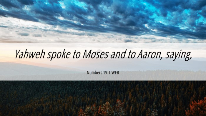 Picture 06 - Numbers 19:1 WEB Desktop Wallpaper - Yahweh spoke to Moses and to Aaron, - Desktop Bible Verse Wallpaper