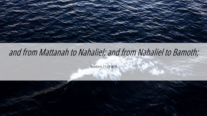 Picture 06 - Numbers 21:19 WEB Desktop Wallpaper - and from Mattanah to Nahaliel; and from Nahaliel - Desktop Bible Verse Wallpaper