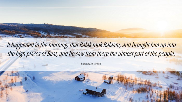 Picture 06 - Numbers 22:41 WEB Desktop Wallpaper - It happened in the morning, that Balak took - Desktop Bible Verse Wallpaper