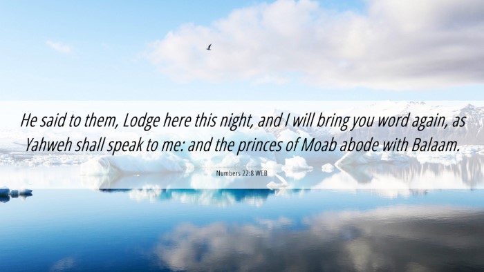 Picture 06 - Numbers 22:8 WEB Desktop Wallpaper - He said to them, Lodge here this night, and I - Desktop Bible Verse Wallpaper