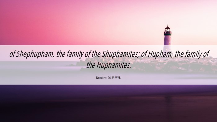 Picture 06 - Numbers 26:39 WEB Desktop Wallpaper - of Shephupham, the family of the Shuphamites; of - Desktop Bible Verse Wallpaper