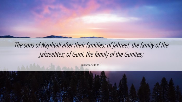 Picture 06 - Numbers 26:48 WEB Desktop Wallpaper - The sons of Naphtali after their families: of - Desktop Bible Verse Wallpaper