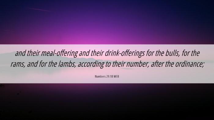 Picture 06 - Numbers 29:18 WEB Desktop Wallpaper - and their meal-offering and their drink-offerings - Desktop Bible Verse Wallpaper
