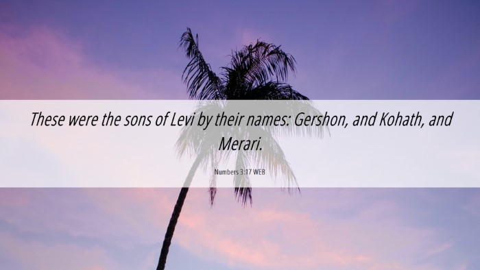 Picture 06 - Numbers 3:17 WEB Desktop Wallpaper - These were the sons of Levi by their names: - Desktop Bible Verse Wallpaper