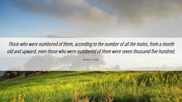 Picture 06 - Numbers 3:22 WEB Desktop Wallpaper - Those who were numbered of them, according to the - Desktop Bible Verse Wallpaper