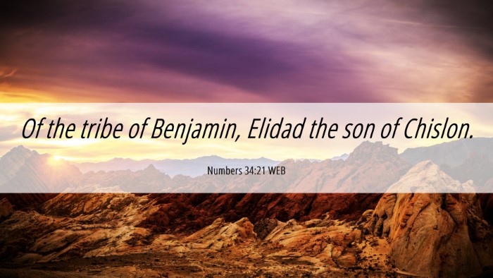 Picture 06 - Numbers 34:21 WEB Desktop Wallpaper - Of the tribe of Benjamin, Elidad the son of - Desktop Bible Verse Wallpaper