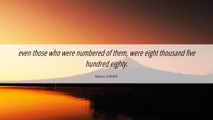 Picture 06 - Numbers 4:48 WEB Desktop Wallpaper - even those who were numbered of them, were eight - Desktop Bible Verse Wallpaper