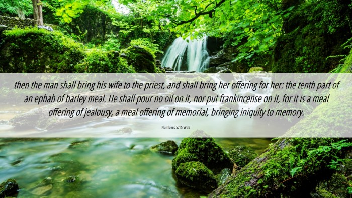 Picture 06 - Numbers 5:15 WEB Desktop Wallpaper - then the man shall bring his wife to the priest, - Desktop Bible Verse Wallpaper