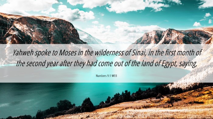 Picture 06 - Numbers 9:1 WEB Desktop Wallpaper - Yahweh spoke to Moses in the wilderness of Sinai, - Desktop Bible Verse Wallpaper