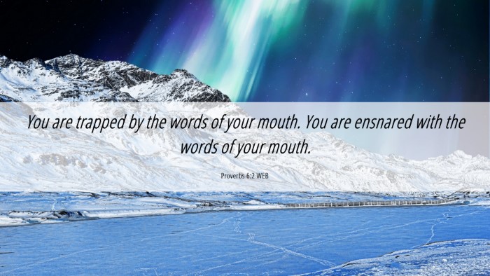 Picture 06 - Proverbs 6:2 WEB Desktop Wallpaper - You are trapped by the words of your mouth. You - Desktop Bible Verse Wallpaper