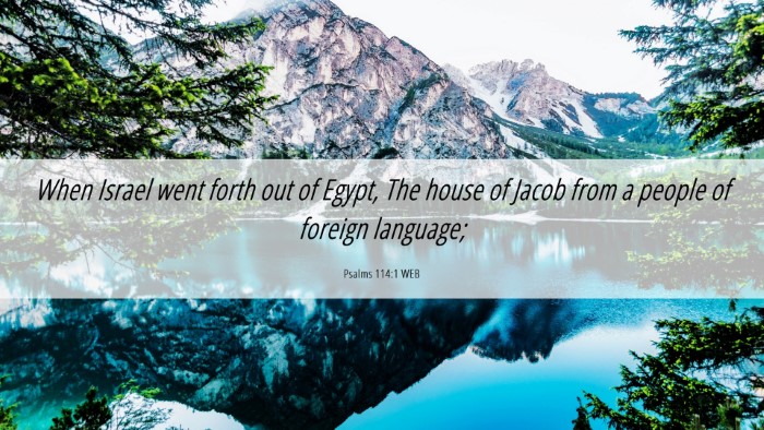 Picture 06 - Psalms 114:1 WEB Desktop Wallpaper - When Israel went forth out of Egypt, The house of - Desktop Bible Verse Wallpaper