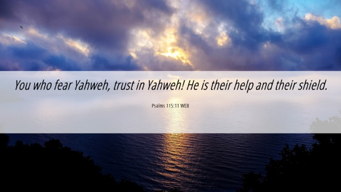 Picture 06 - Psalms 115:11 WEB Desktop Wallpaper - You who fear Yahweh, trust in Yahweh! He is their - Desktop Bible Verse Wallpaper
