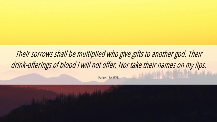 Picture 06 - Psalms 16:4 WEB Desktop Wallpaper - Their sorrows shall be multiplied who give gifts - Desktop Bible Verse Wallpaper