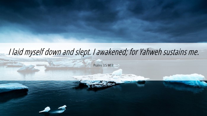 Picture 06 - Psalms 3:5 WEB Desktop Wallpaper - I laid myself down and slept. I awakened; for - Desktop Bible Verse Wallpaper