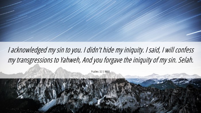 Picture 06 - Psalms 32:5 WEB Desktop Wallpaper - I acknowledged my sin to you. I didn't hide my - Desktop Bible Verse Wallpaper